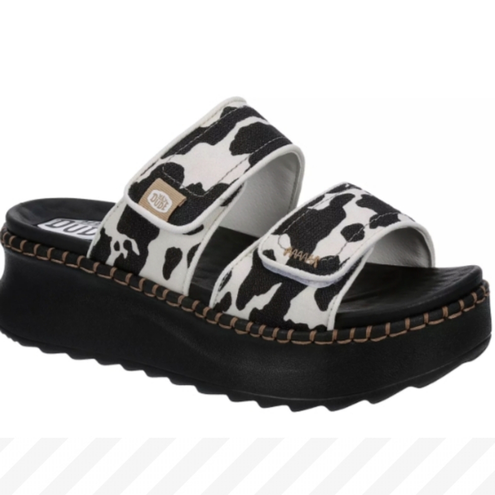 HEY DUDE WOMENS DELRAY WHIPSTITCH SLIDE